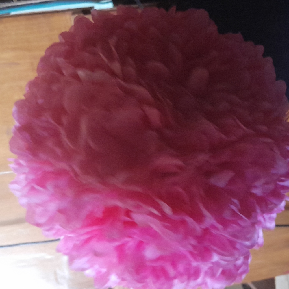 Pink flower decor ball